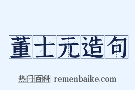 董士元造句是什么意思的图片